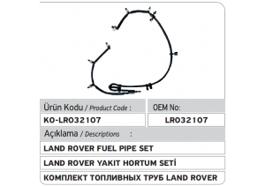 Land Rover Enjektör Hortum Seti LR032107